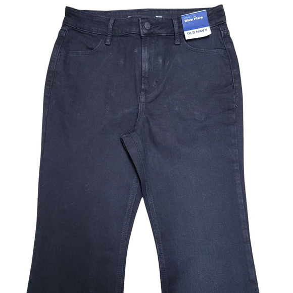 Old Navy High Rise Wow Flare Jeans Black Women Size 6 Waist 30" Inseam 32" NWT - Picture 6 of 10